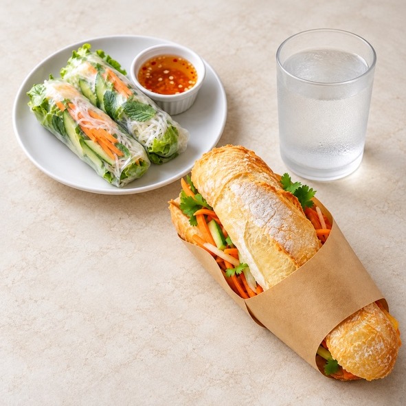 BANH MI MET VOORGERECHT OF DESSERT + DRANK